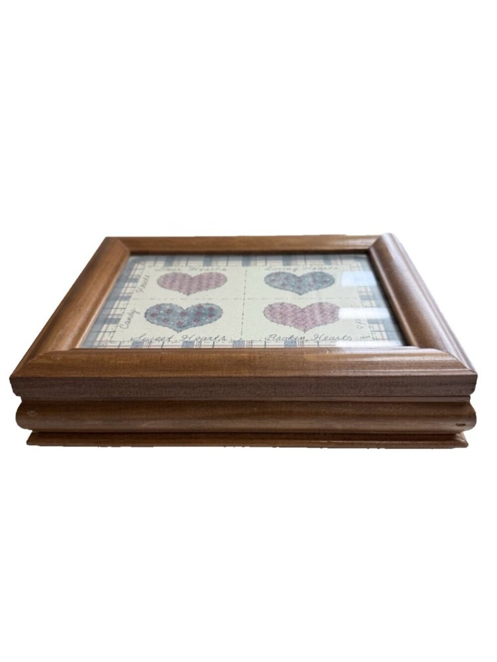 Wooden Storage Box with Replaceable Photo Display 8.5" x 6.5" x 2"